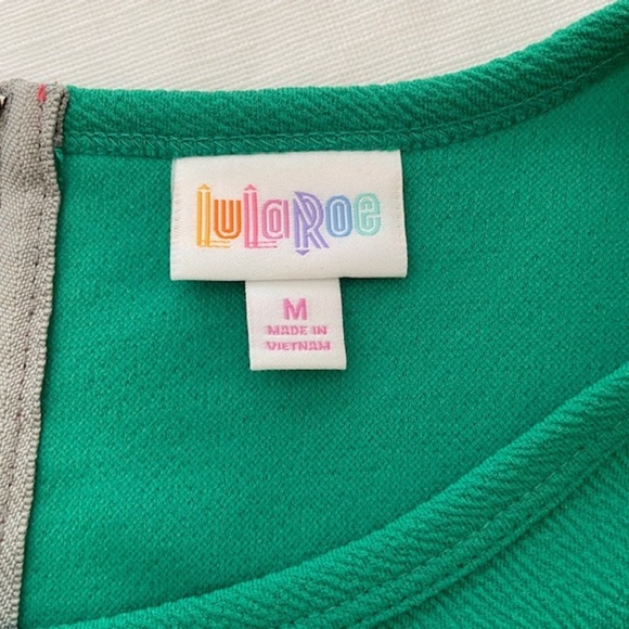 Lularoe Amelia Orange & Green Dress - Picture 3 of 8